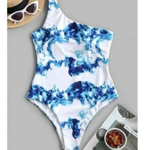 One shoulder, one piece swimsuit
